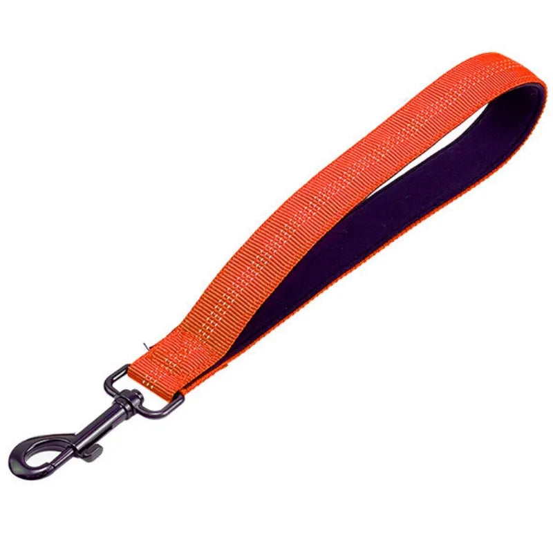 Dog Leash Short Comfortable Handle Leashes 30cm Reflective Belt for Dog Walking Nylon - PeticaDeals