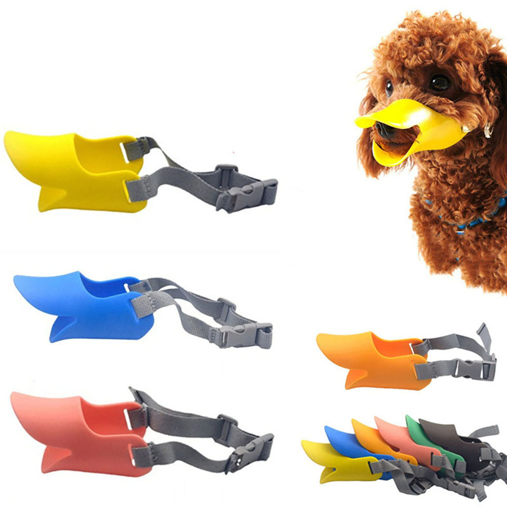 Dog Muzzle Silicone Duck Muzzle Mask for Pet Dogs - PeticaDeals