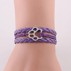 Dog Paw Bracelet Stacks Animal Dog Paw Charm Women Bracelets & Bangles For Women Men - PeticaDeals