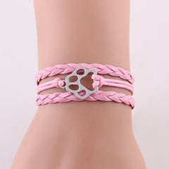 Dog Paw Bracelet Stacks Animal Dog Paw Charm Women Bracelets & Bangles For Women Men - PeticaDeals