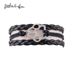 Dog Paw Bracelet Stacks Animal Dog Paw Charm Women Bracelets & Bangles For Women Men - PeticaDeals