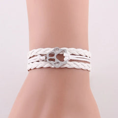 Dog Paw Bracelet Stacks Animal Dog Paw Charm Women Bracelets & Bangles For Women Men - PeticaDeals