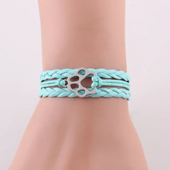 Dog Paw Bracelet Stacks Animal Dog Paw Charm Women Bracelets & Bangles For Women Men - PeticaDeals