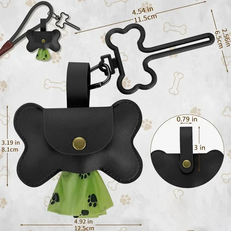 Dog Poop Pickup Bag Dispenser with Leash Clip -  PeticaDeals