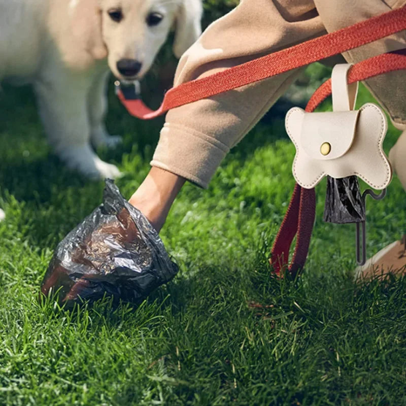 Dog Poop Pickup Bag Dispenser with Leash Clip -  PeticaDeals