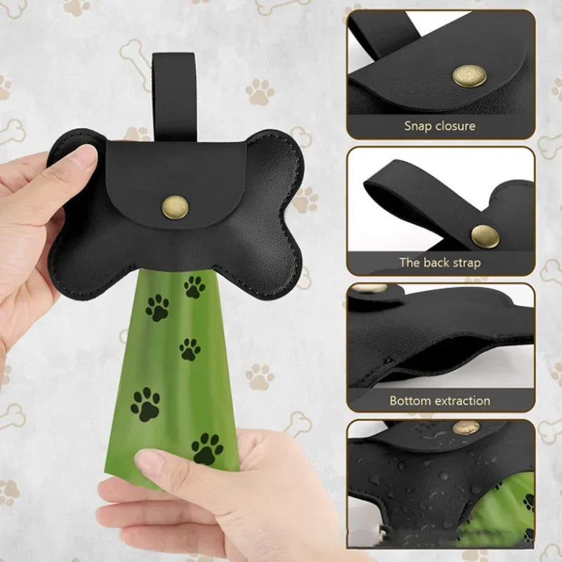 Dog Poop Pickup Bag Dispenser with Leash Clip -  PeticaDeals