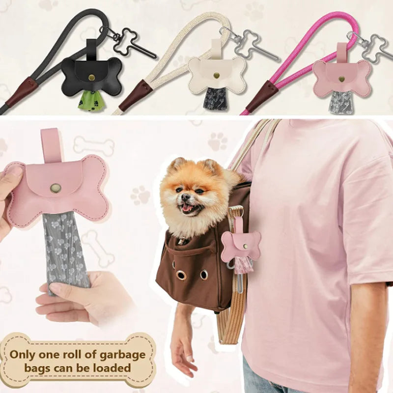 Dog Poop Pickup Bag Dispenser with Leash Clip -  PeticaDeals