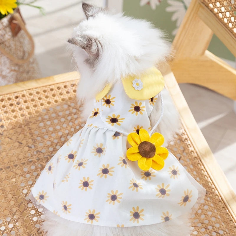 Dog Princess Dress Cute Dog Clothes Summer Cat Skirt - PeticaDeals