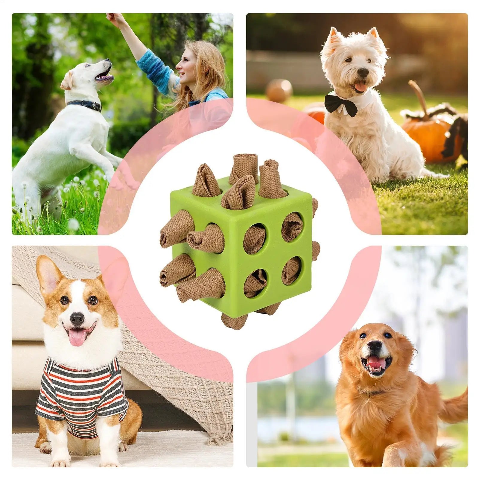 Dog Puzzle Feeder Ball Interactive Dog Toys To Keep Them Busy Chew Toys For Large and Small - PeticaDeals