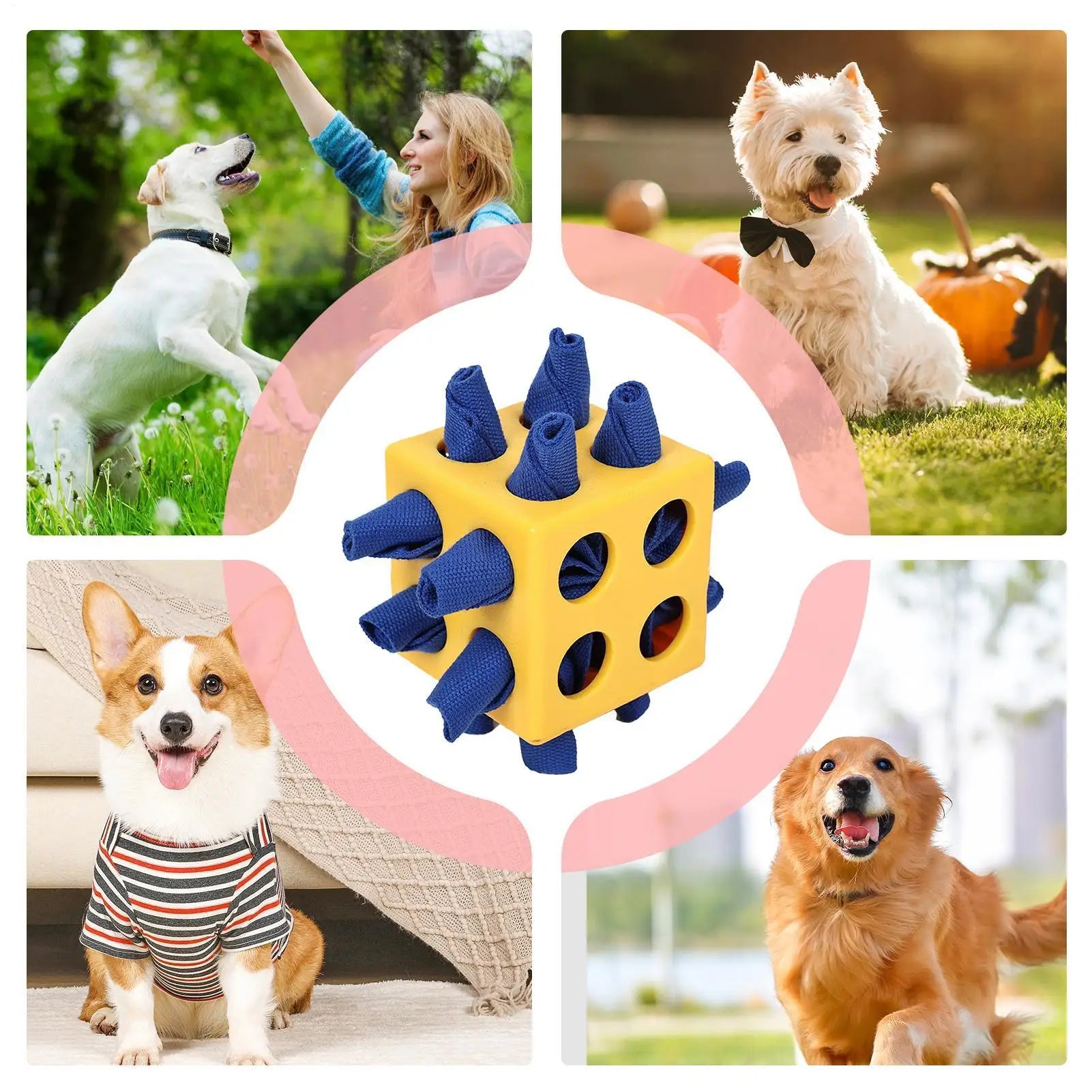 Dog Puzzle Feeder Ball Interactive Dog Toys To Keep Them Busy Chew Toys For Large and Small - PeticaDeals