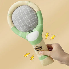 Dog Tennis Sports Sandpaper Racquet Toy Teddy - PeticaDeals