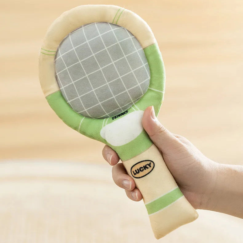 Dog Tennis Sports Sandpaper Racquet Toy Teddy - PeticaDeals
