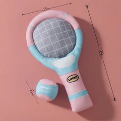 Dog Tennis Sports Sandpaper Racquet Toy Teddy - PeticaDeals