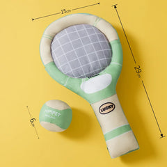 Dog Tennis Sports Sandpaper Racquet Toy Teddy - PeticaDeals