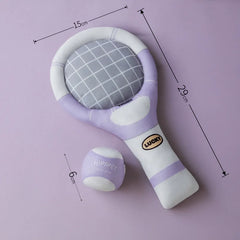Dog Tennis Sports Sandpaper Racquet Toy Teddy - PeticaDeals