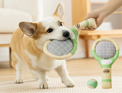 Dog Tennis Sports Sandpaper Racquet Toy Teddy - PeticaDeals