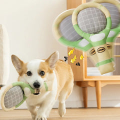 Dog Tennis Sports Sandpaper Racquet Toy Teddy - PeticaDeals