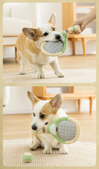 Dog Tennis Sports Sandpaper Racquet Toy Teddy - PeticaDeals