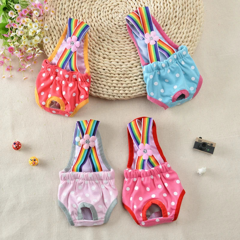 Dot Denim Dog Female Shorts Pants for Small & Medium Dogs - PeticaDeals