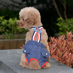 Dot Denim Dog Female Shorts Pants for Small & Medium Dogs - PeticaDeals