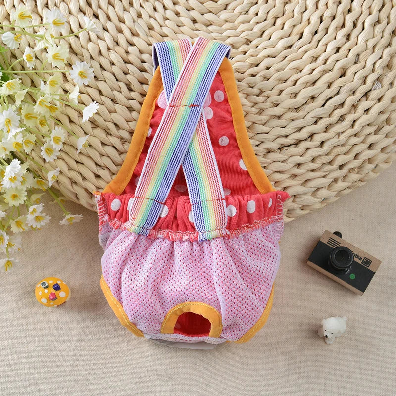 Dot Denim Dog Female Shorts Pants for Small & Medium Dogs - PeticaDeals