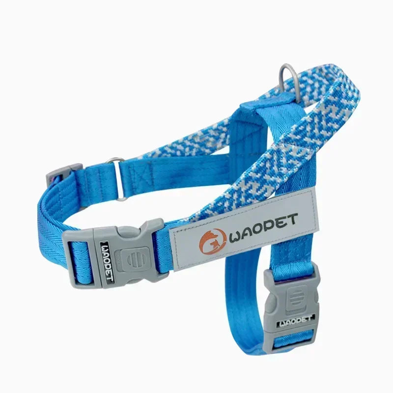 Durable Nylon Medium And Heavy Dog Harness No Pull Reflective Webbing Harness Dogs Walking Handle - PeticaDeals