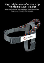 Durable Nylon Medium And Heavy Dog Harness No Pull Reflective Webbing Harness Dogs Walking Handle - PeticaDeals