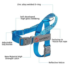 Durable Nylon Medium And Heavy Dog Harness No Pull Reflective Webbing Harness Dogs Walking Handle - PeticaDeals
