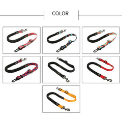 Elastic Leash Clip Harness Adjustable Safety Belt For Dog - PeticaDeals