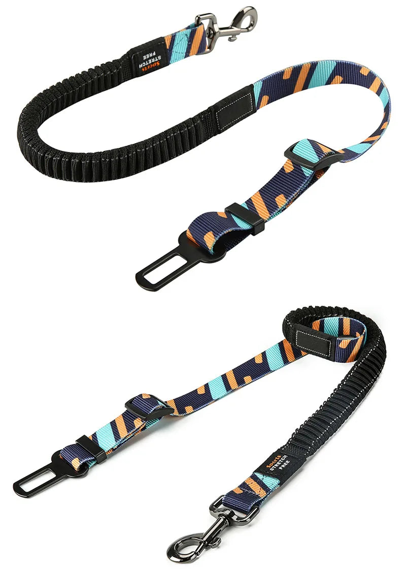 Elastic Leash Clip Harness Adjustable Safety Belt For Dog - PeticaDeals