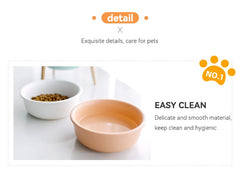 Elevated Cat Ceramic Bowls Height Adjustable Small Dog Food Water - PeticaDeals