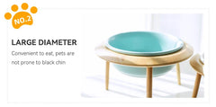 Elevated Cat Ceramic Bowls Height Adjustable Small Dog Food Water - PeticaDeals
