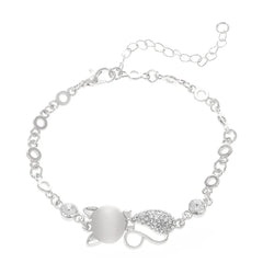 Exquisite Geometry Bracelet Inlaid Zircon Adjustable Cat Bracelet  for Women Rhinestone Crystal Shiny - PeticaDeals