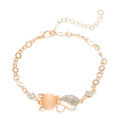 Exquisite Geometry Bracelet Inlaid Zircon Adjustable Cat Bracelet  for Women Rhinestone Crystal Shiny - PeticaDeals