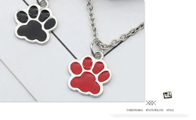 Fashion Dog Paw Cat Footprint Necklace for Women - PeticaDeals