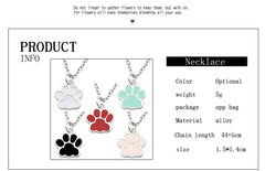 Fashion Dog Paw Cat Footprint Necklace for Women - PeticaDeals