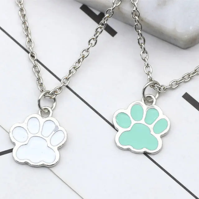 Fashion Dog Paw Cat Footprint Necklace for Women - PeticaDeals
