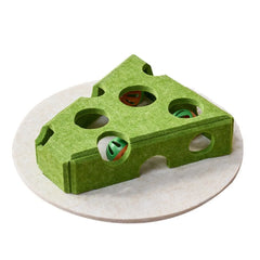 Felt Cat Puzzle Toy Interactive Scratch Resistant Cat Claw Grinding Toys with Ball Hollow Teasing Cat Box - PeticaDeals