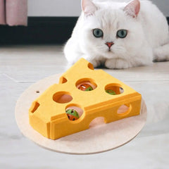 Felt Cat Puzzle Toy Interactive Scratch Resistant Cat Claw Grinding Toys with Ball Hollow Teasing Cat Box - PeticaDeals