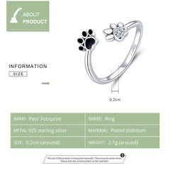 Finger Ring Open Sterling Silver - PeticaDeals