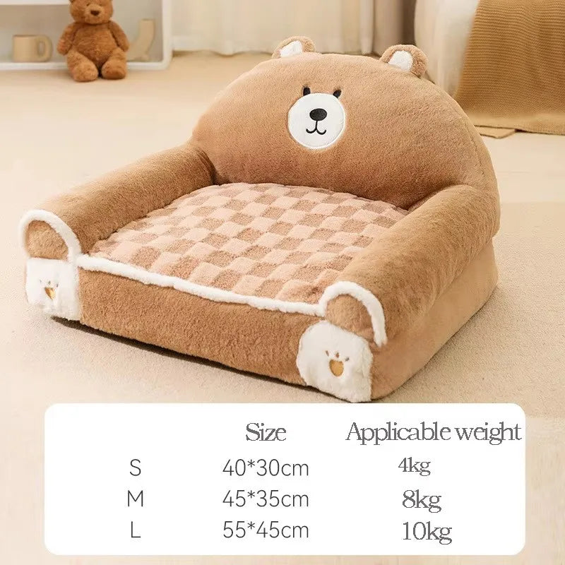 Fleece Pet Bed For Dogs Car Sofa Cushion - PeticaDeals