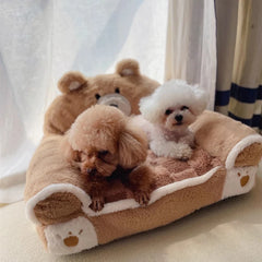 Fleece Pet Bed For Dogs Car Sofa Cushion - PeticaDeals