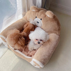 Fleece Pet Bed For Dogs Car Sofa Cushion - PeticaDeals