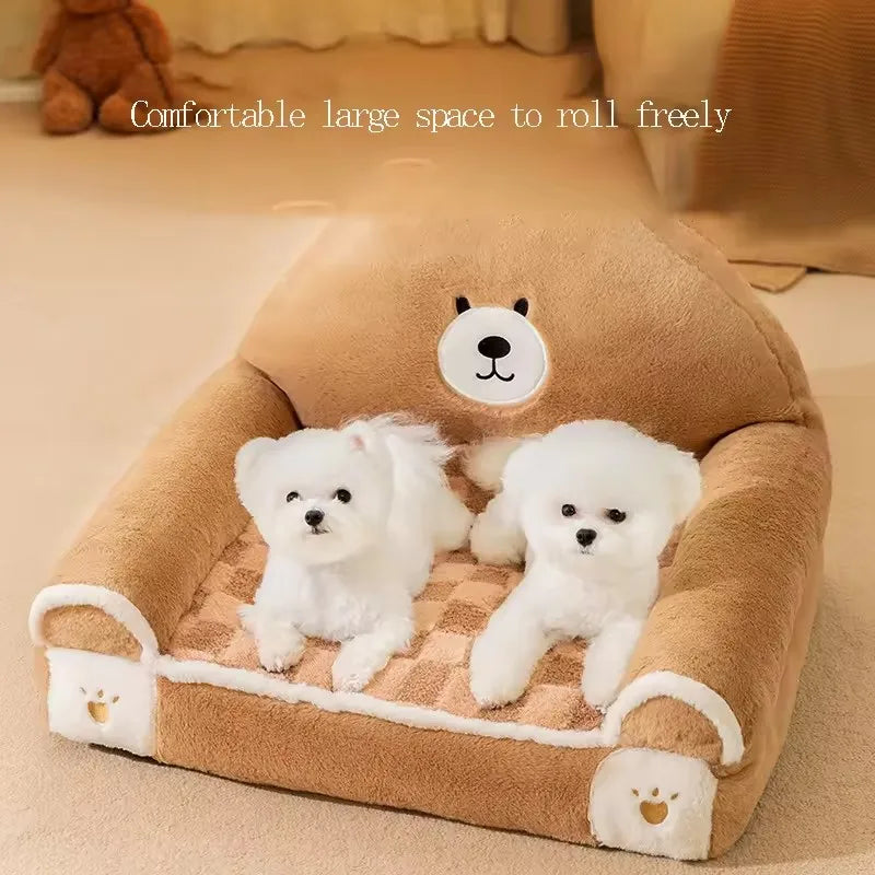 Fleece Pet Bed For Dogs Car Sofa Cushion - PeticaDeals