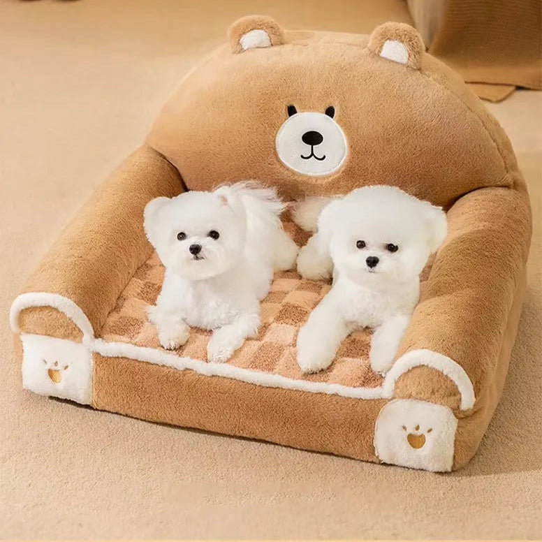 Fleece Pet Bed For Dogs Car Sofa Cushion - PeticaDeals
