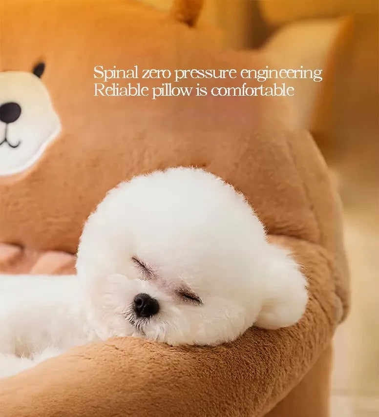 Fleece Pet Bed For Dogs Car Sofa Cushion - PeticaDeals