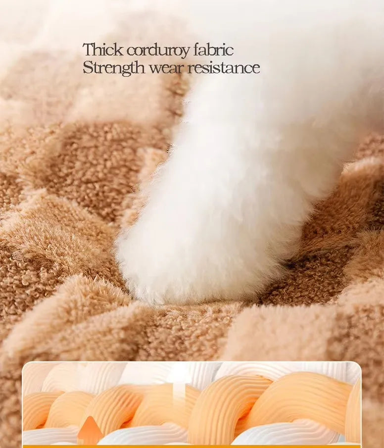 Fleece Pet Bed For Dogs Car Sofa Cushion - PeticaDeals