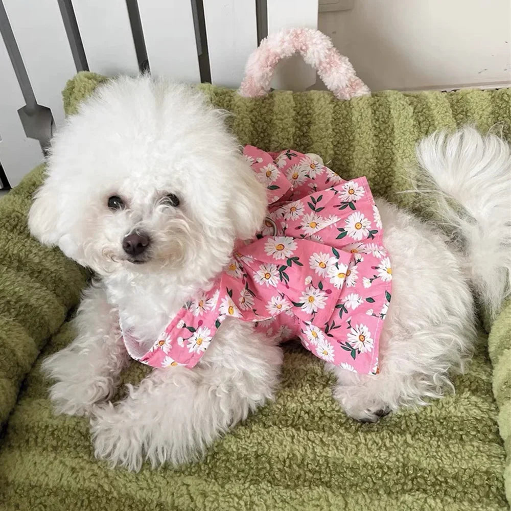 Floral Bowknot Clothes Cat & Small and Medium Dog Vest - PeticaDeals