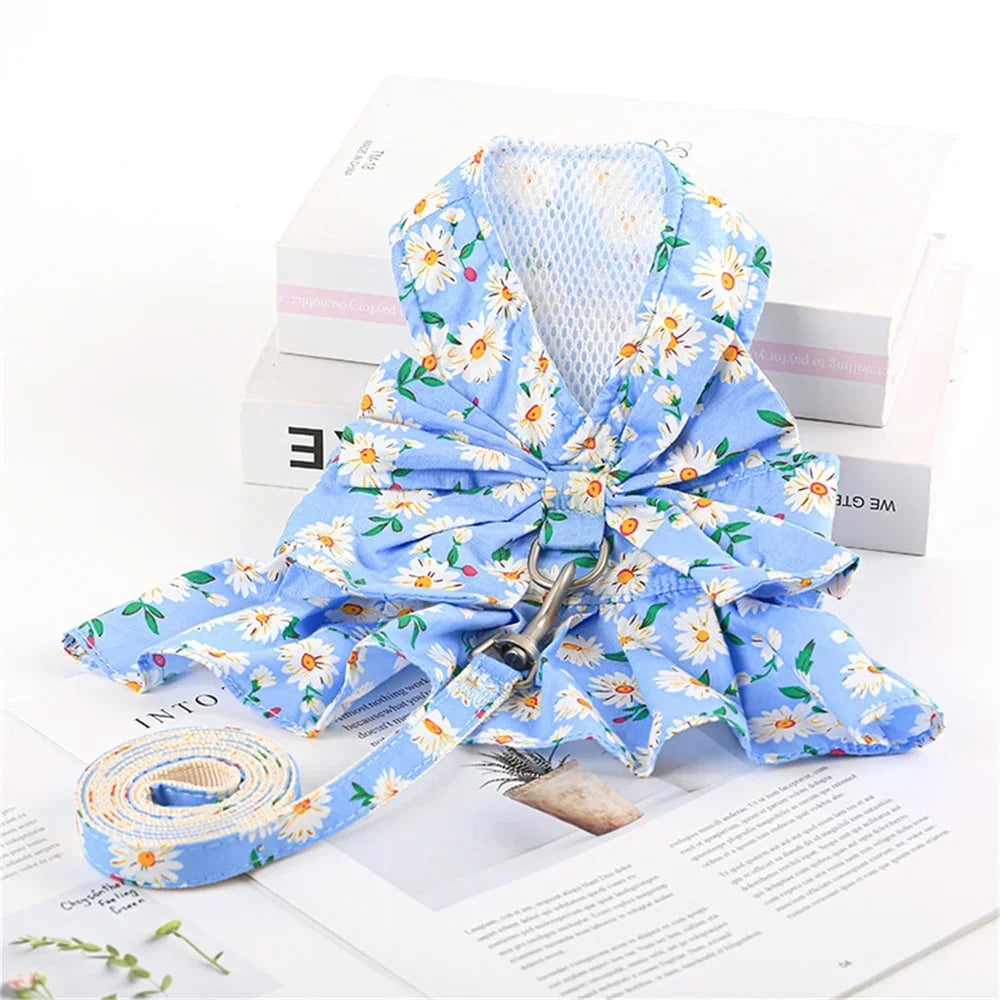 Floral Bowknot Clothes Cat & Small and Medium Dog Vest - PeticaDeals