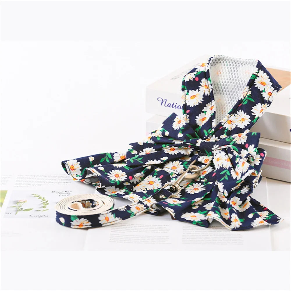 Floral Bowknot Clothes Cat & Small and Medium Dog Vest - PeticaDeals